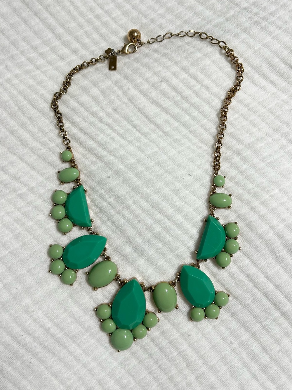 Kate Spade Green and Gold  Day Tripper Statement Necklace